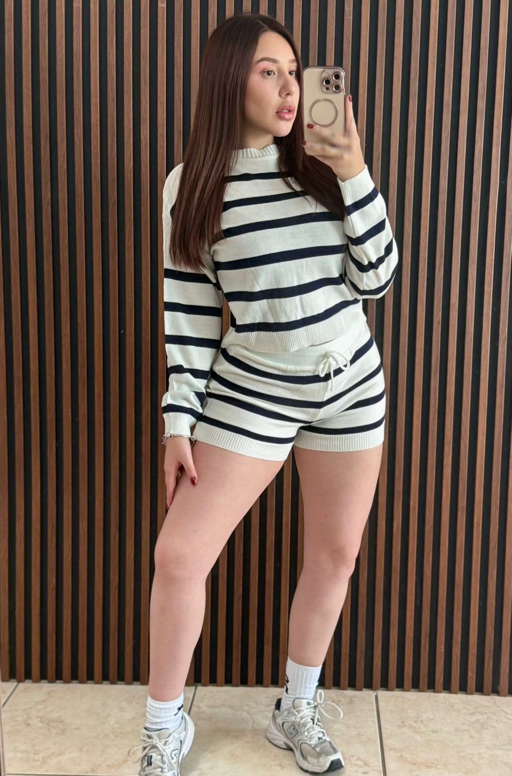 Conjunto Tejido a Rayas Marineras